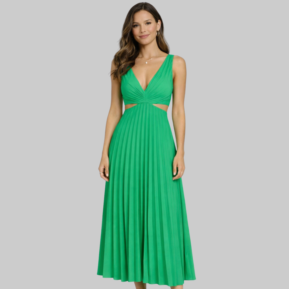 Blue Vestido Mujer Maxi Elegante – Vestido Fluido de Verano con Cintura Realzada