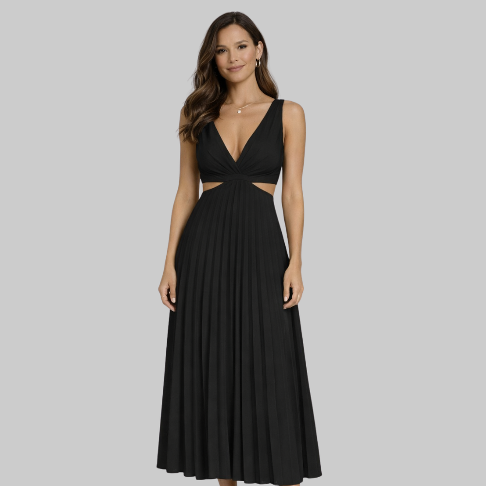 Blue Vestido Mujer Maxi Elegante – Vestido Fluido de Verano con Cintura Realzada