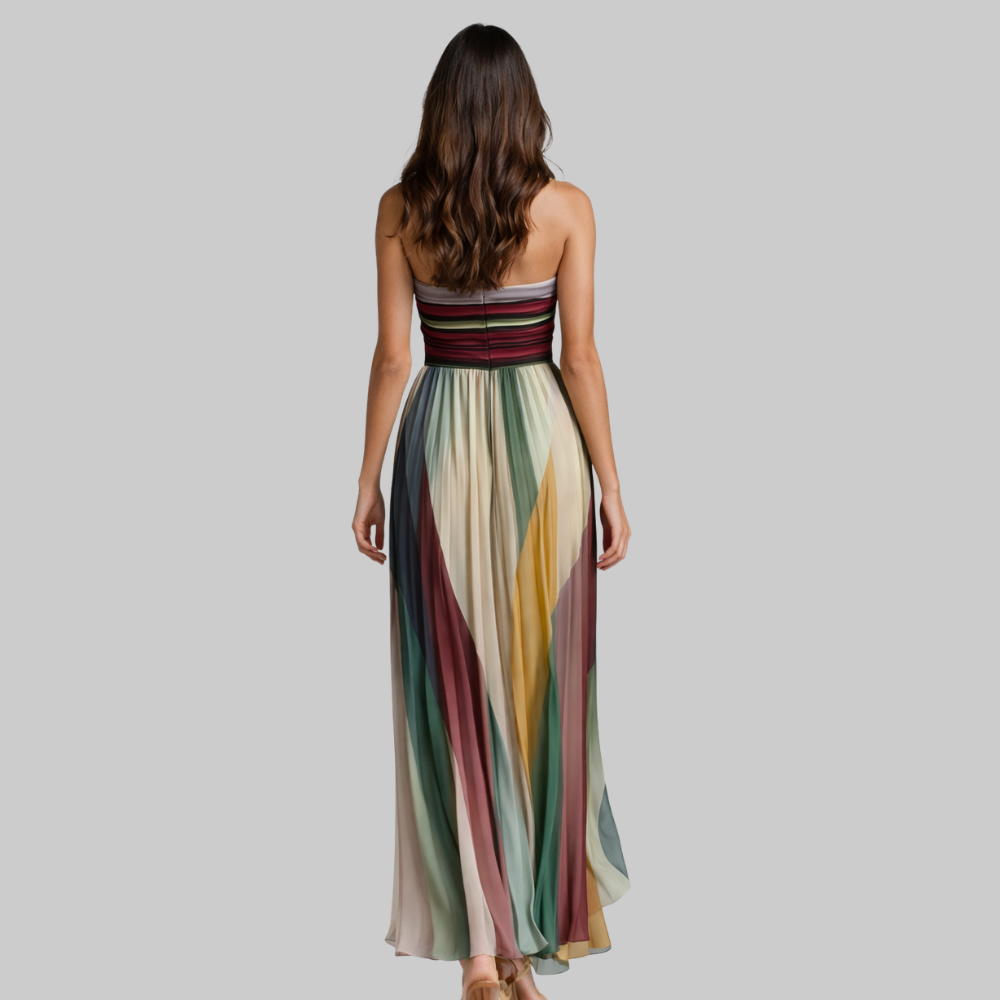 Alice Vestido Largo de Verano para Mujer – Vestido sin Mangas con Falda Fluida Elegante