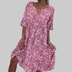 Daisy Robe Femme Florale – Robe d'Été Genou, Légère, Coupe Confortable