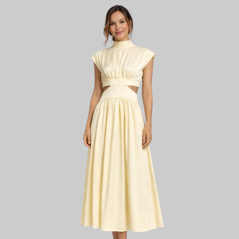 Pearl Robe Femme Longue Élégante – Robe Fluide de Soirée avec Coupe Raffinée