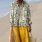 Neva Vestido Mujer de Algodón – Vestido Ligero de Verano, Largo a la Rodilla, Casual Elegante