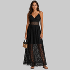 Billie Robe Femme d'Été Élégante – Robe en Dentelle avec Bretelles Fines et Coupe Flatteuse