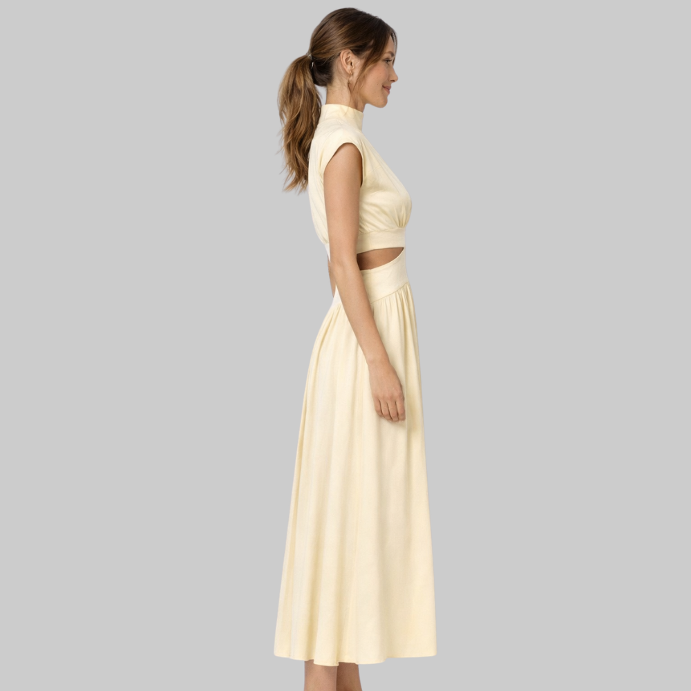 Pearl Robe Femme Longue Élégante – Robe Fluide de Soirée avec Coupe Raffinée