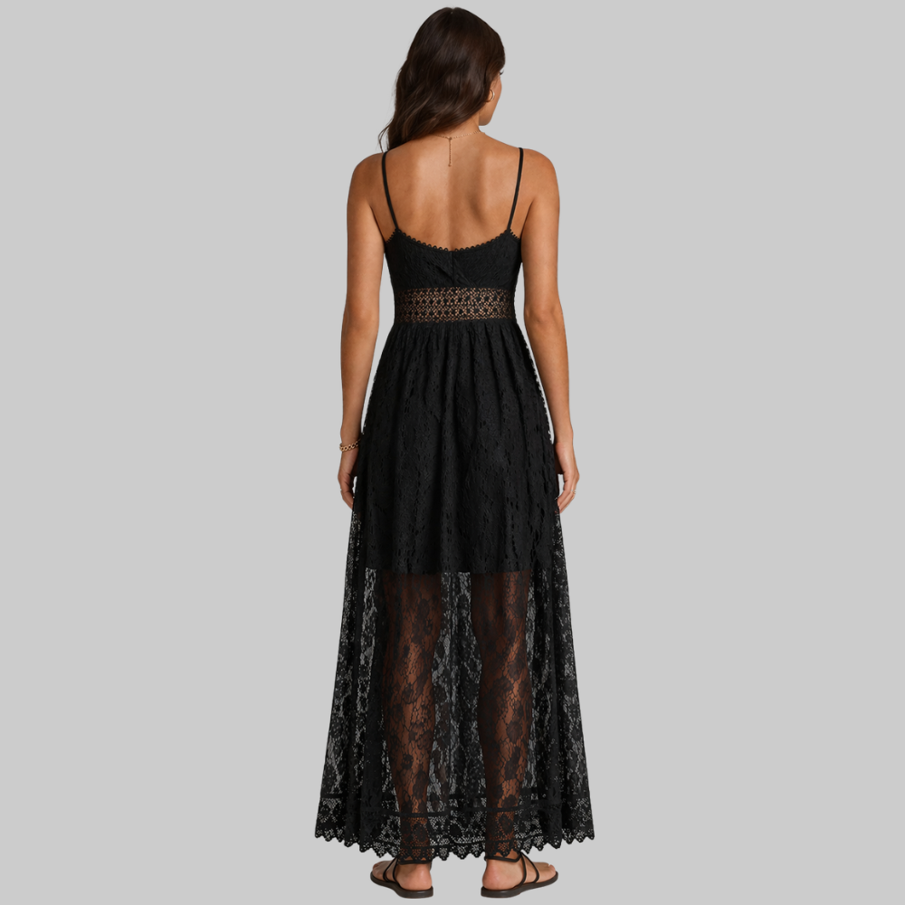 Billie Robe Femme d'Été Élégante – Robe en Dentelle avec Bretelles Fines et Coupe Flatteuse