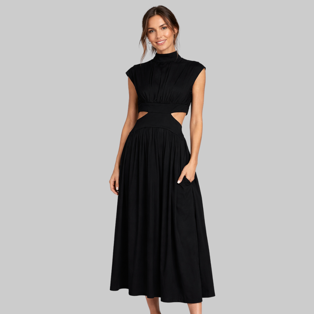 Pearl Vestido Mujer Largo Elegante – Vestido Fluido de Noche con Corte Refinado
