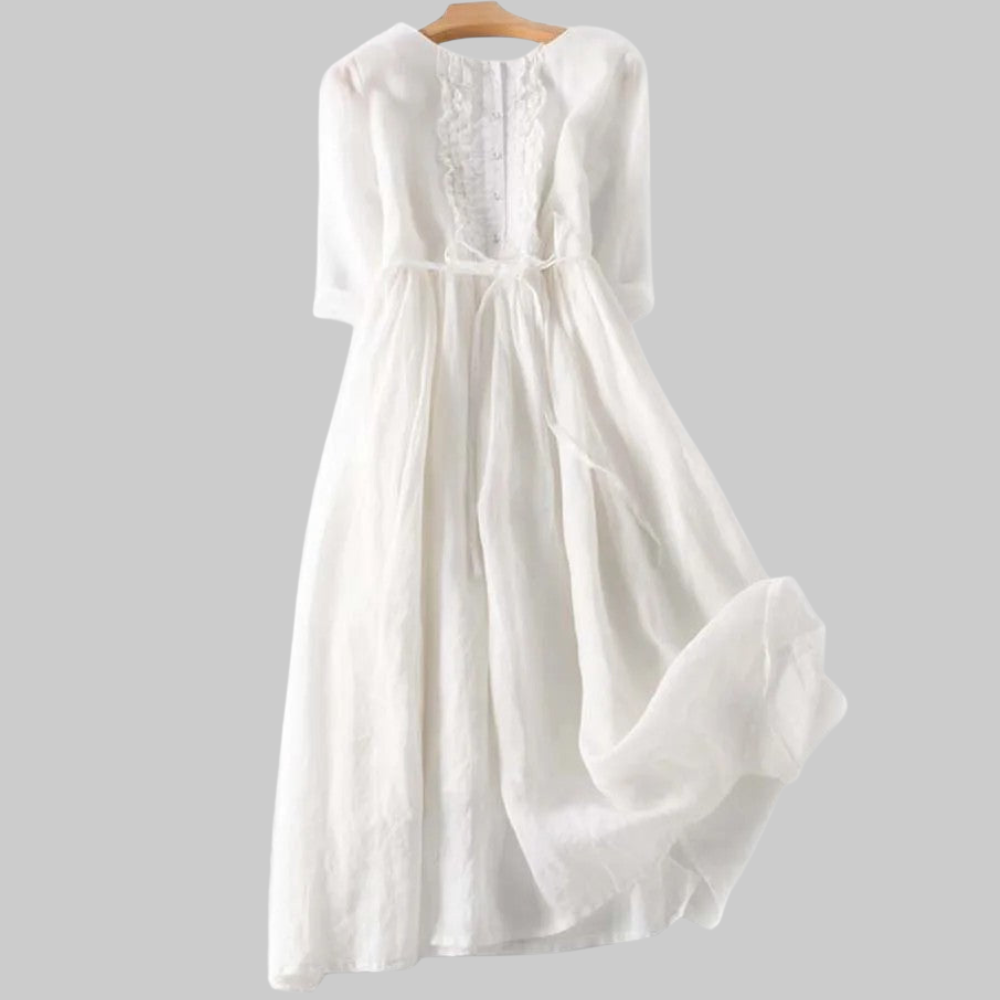 Sienna Vestido Mujer Verano – Vestido Verde Salvia Fluido, Ligero, Elegante Casual