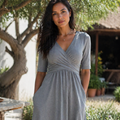 Clay Robe Femme Estivale Ligne A – Robe Midi Légère, Décontractée Élégante Quotidienne
