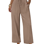 Katherine Pantaloni Palazzo Donna – Modello Wide Leg con Coulisse e Tasche
