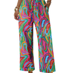 Katherine Pantaloni Palazzo Donna – Modello Wide Leg con Coulisse e Tasche