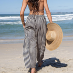 Daphne Pantaloni in Lino Donna – Modello Harem Wide Leg con Coulisse e Tasche