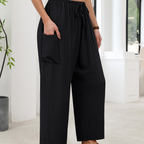 Freya Pantaloni Palazzo Donna – Modello Barrel Wide Leg con Coulisse e Tasche