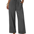 Katherine Pantaloni Palazzo Donna – Modello Wide Leg con Coulisse e Tasche