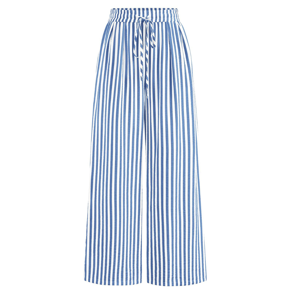 Juliette Pantaloni Palazzo Donna – Modello Floreale a Vita Alta con Tasche