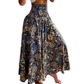 Thea Pantaloni Palazzo Donna – Modello Boho Floreale a Vita Alta