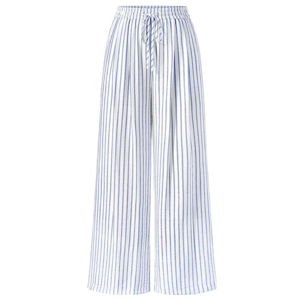 Juliette Pantaloni Palazzo Donna – Modello Floreale a Vita Alta con Tasche