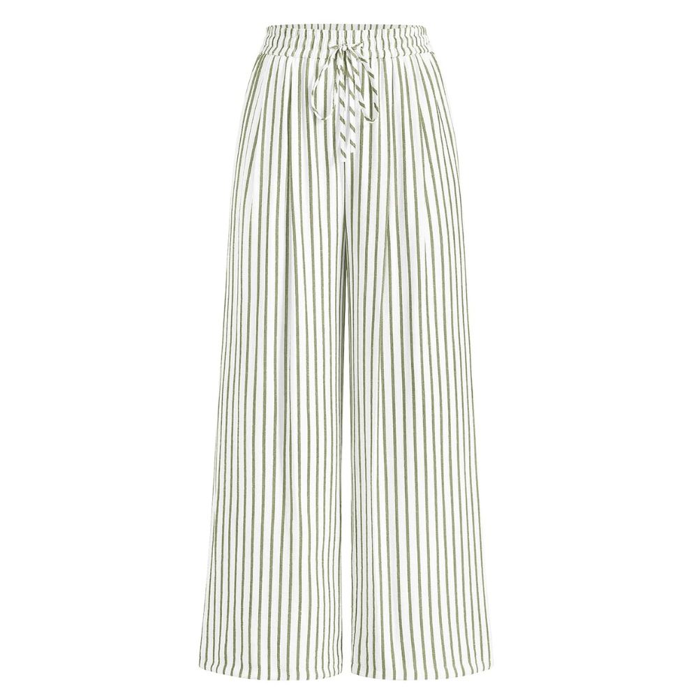 Juliette Pantaloni Palazzo Donna – Modello Floreale a Vita Alta con Tasche