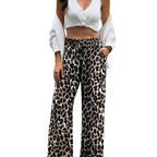 Delilah Pantaloni Wide Leg Donna – Modello Estivo con Coulisse, Volant e Tasche