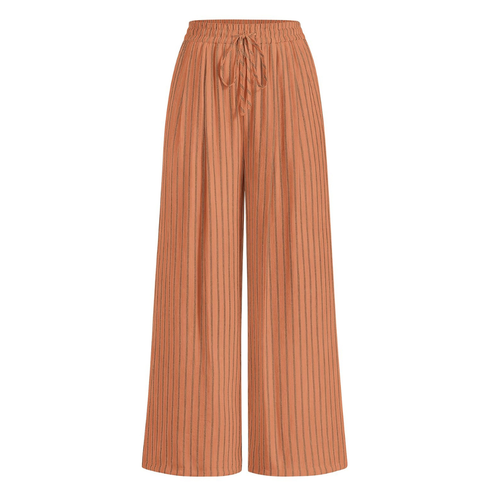 Juliette Pantaloni Palazzo Donna – Modello Floreale a Vita Alta con Tasche