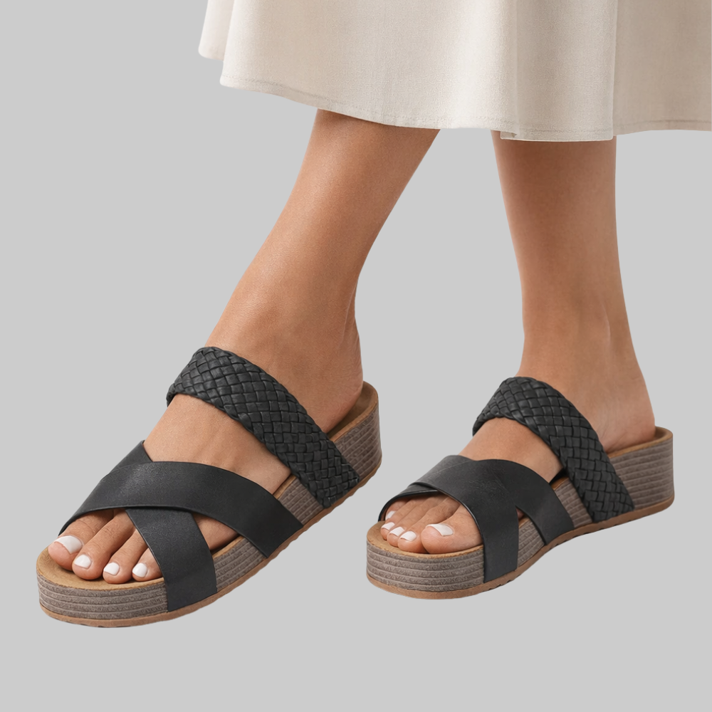Martha Sandales Femme en Cuir – Sandales avec Soutien de la Voûte Plantaire et Semelle Antidérapante