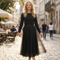 Cassy Skirt for Women – Elegant High-Waisted Midi Tulle Skirt