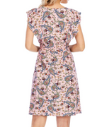 Women's Paige Abito – Floral Mini Dress in Chiffon with V-Neck, Ruffles & A-Line Silhouette