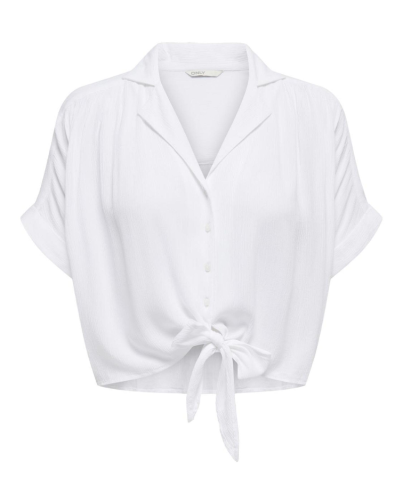 Monica Top Donna – T-Shirt in Viscosa con Colletto Ampio & Chiusura con Bottoni
