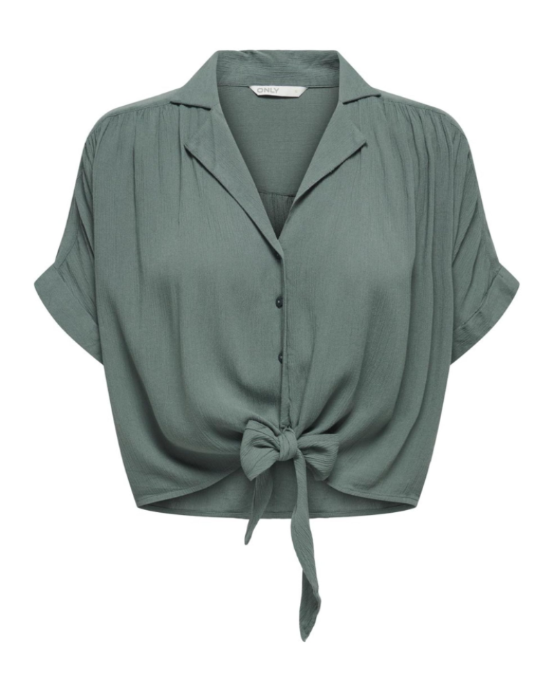 Monica Top Donna – T-Shirt in Viscosa con Colletto Ampio & Chiusura con Bottoni