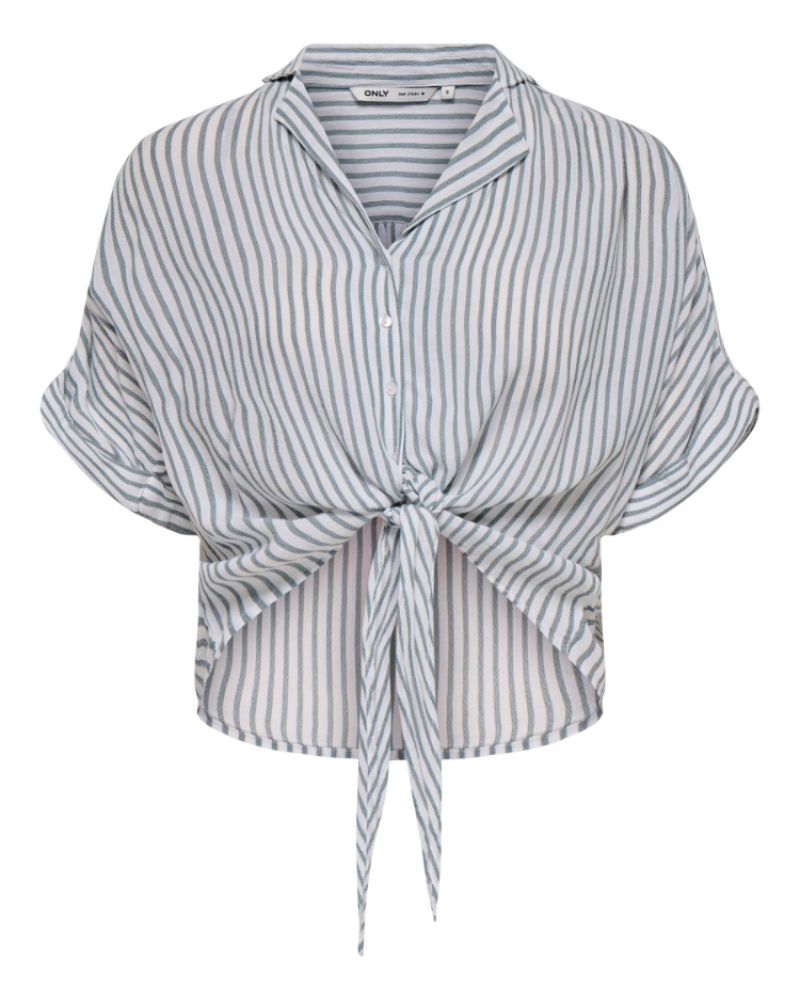 Monica Top Donna – T-Shirt in Viscosa con Colletto Ampio & Chiusura con Bottoni