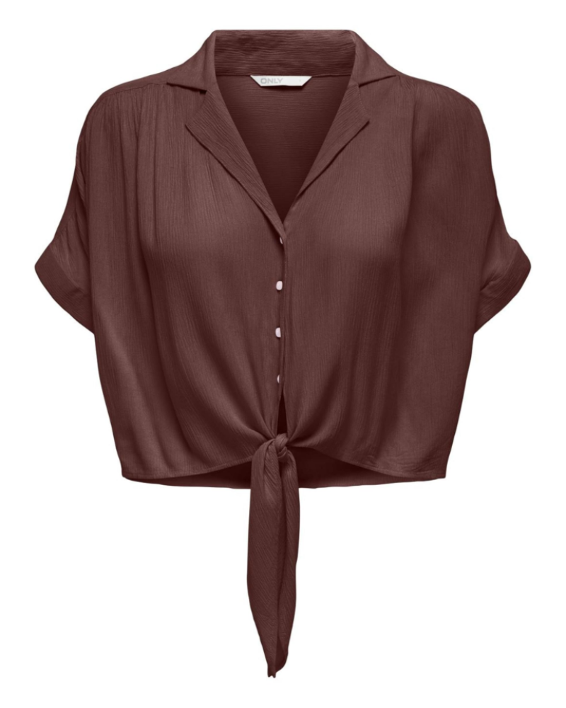 Monica Top Donna – T-Shirt in Viscosa con Colletto Ampio & Chiusura con Bottoni