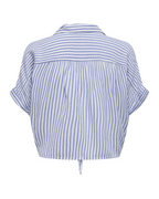 Monica Women's Top – Viscose T-Shirt with Wide Collar & Button Closure