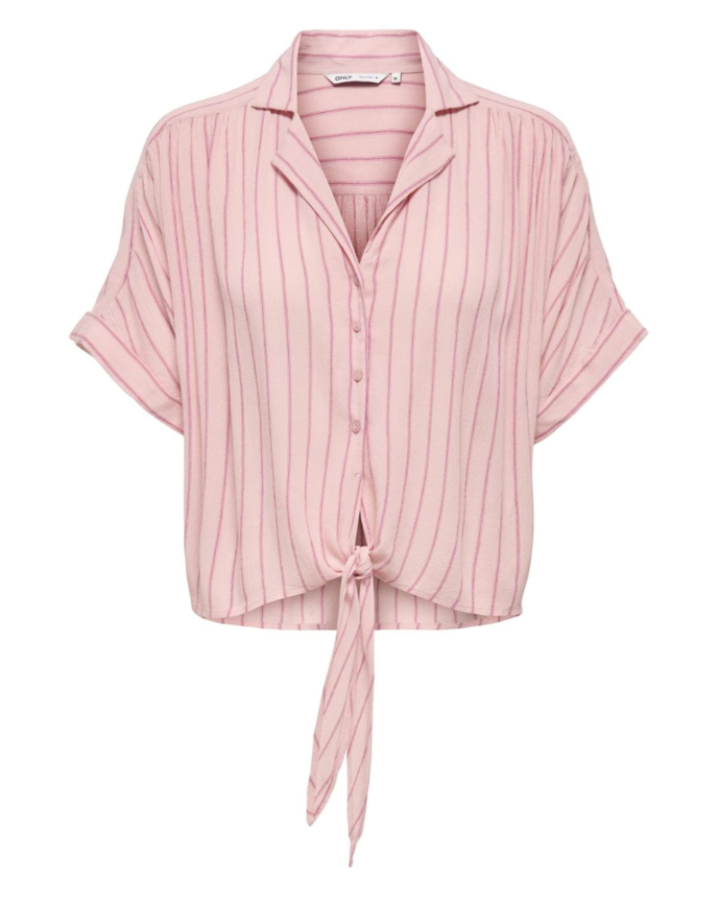 Monica Top Donna – T-Shirt in Viscosa con Colletto Ampio & Chiusura con Bottoni