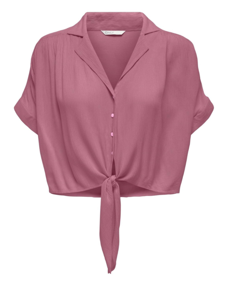 Monica Top Donna – T-Shirt in Viscosa con Colletto Ampio & Chiusura con Bottoni