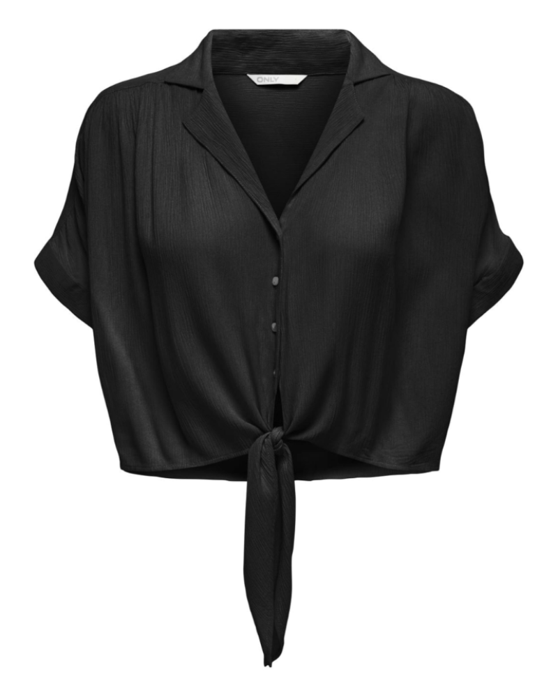Monica Top Donna – T-Shirt in Viscosa con Colletto Ampio & Chiusura con Bottoni