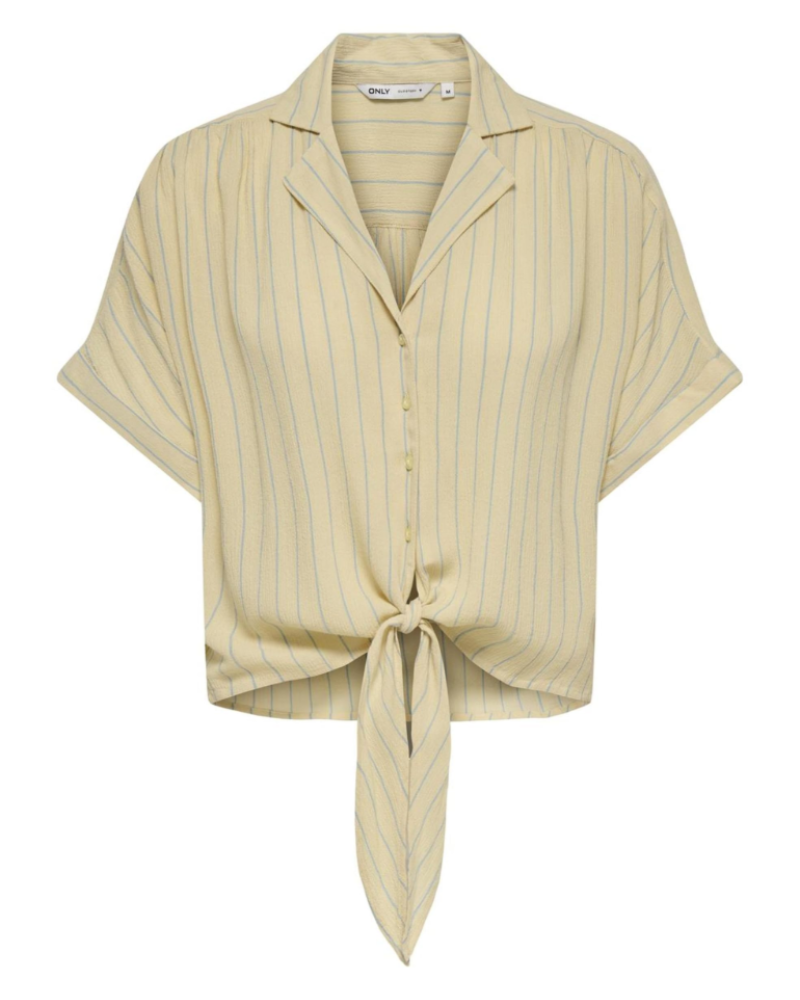 Monica Top Donna – T-Shirt in Viscosa con Colletto Ampio & Chiusura con Bottoni
