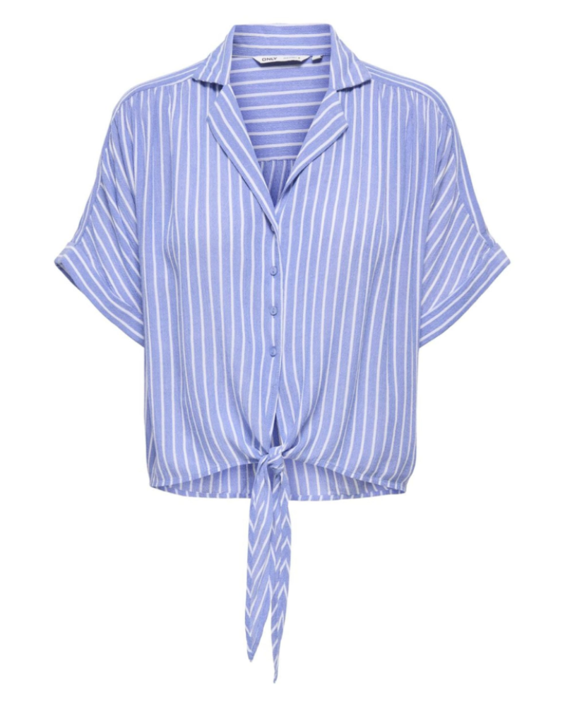Monica Top Donna – T-Shirt in Viscosa con Colletto Ampio & Chiusura con Bottoni