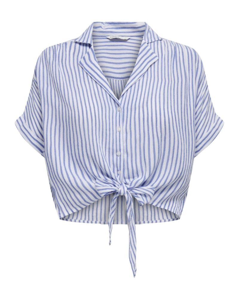 Monica Women's Top – Viscose T-Shirt with Wide Collar & Button Closure