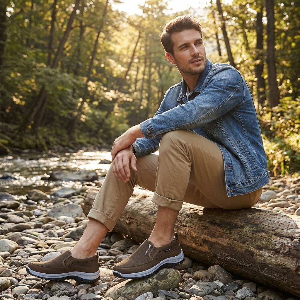 Marco Chaussures Homme Slip-On – Baskets Décontractées Respirantes Confortables Sans Lacets