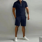 Nathan Ensemble Homme Polo et Shorts – Tenue d'Été Élégante, Coupe Confortable Décontractée