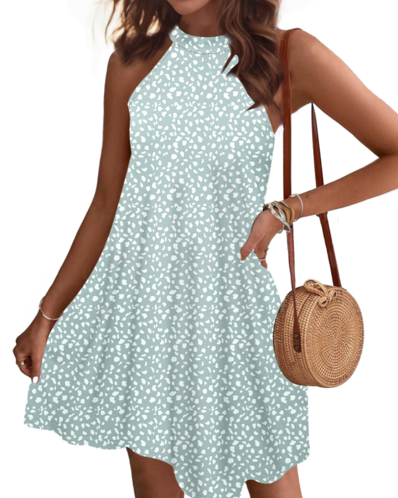Piper Abito Mini Donna – Collo Halter, Senza Maniche e Tasche Laterali