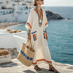 Alisia Vestido Largo Mujer – Maxi Vestido Elegante con Bolsillos & Corte Fluido de Verano