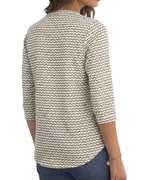 Selena T-Shirt Donna – Top Boho con Scollo a V, Stampa Botanica & Fit Morbido