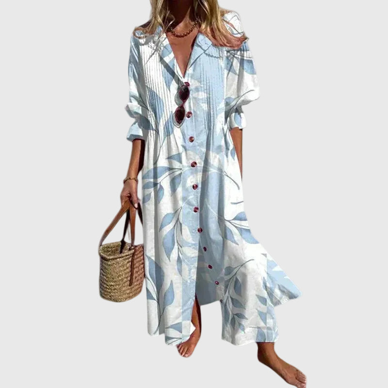 Lara Vestido Mujer Maxi Boho – Vestido Largo Fluido, Ligero, Elegante Casual de Verano