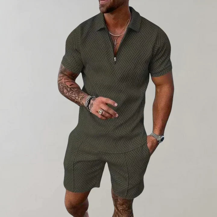 Oliver Conjunto de Verano Hombre – Algodón y Lino, Conjunto Casual Transpirable y Comodidad de Verano