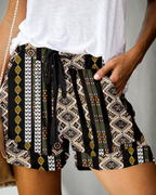 Sienna Shorts para Mujer – Cintura Elástica con Cordón, Bolsillos y Ajuste Cómodo