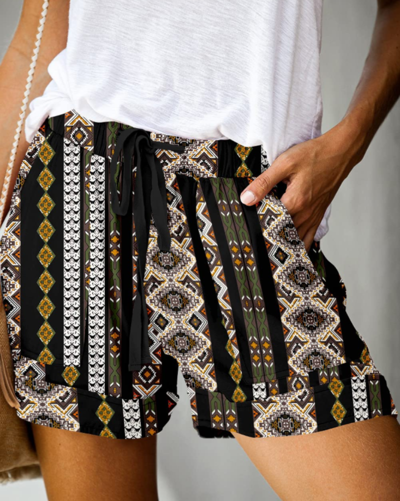 Sienna Shorts para Mujer – Cintura Elástica con Cordón, Bolsillos y Ajuste Cómodo
