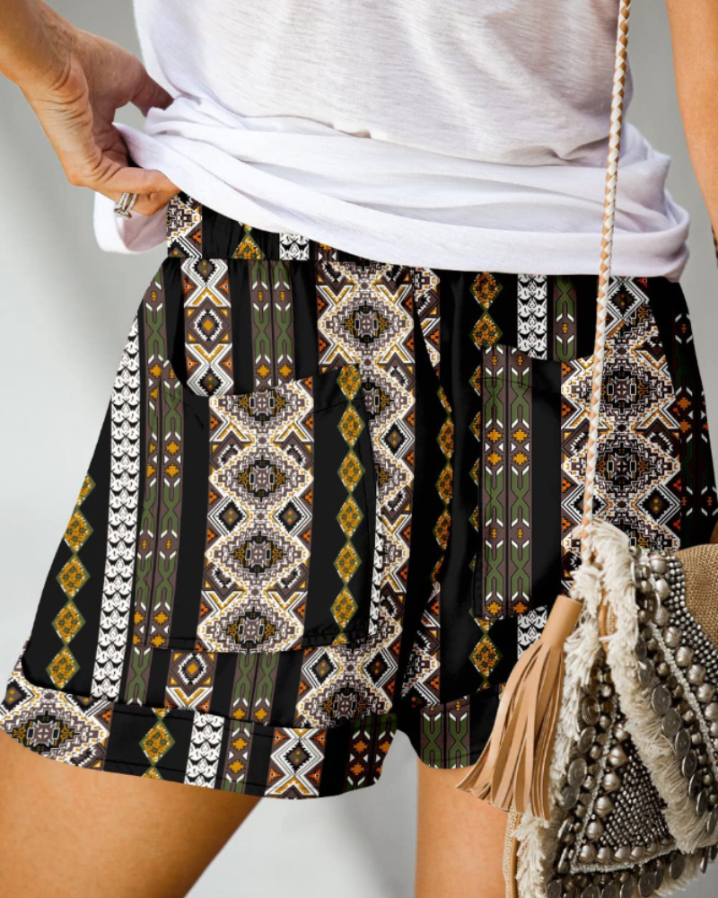 Sienna Shorts para Mujer – Cintura Elástica con Cordón, Bolsillos y Ajuste Cómodo