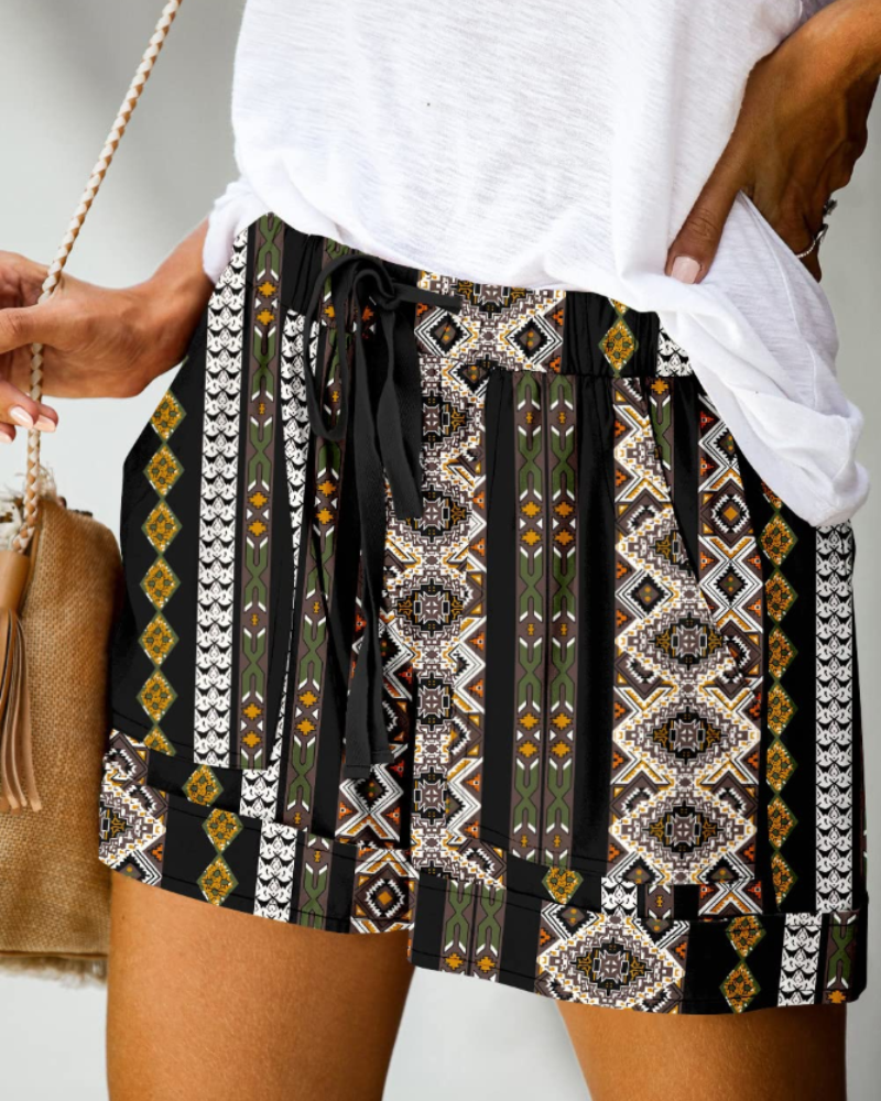 Sienna Shorts para Mujer – Cintura Elástica con Cordón, Bolsillos y Ajuste Cómodo