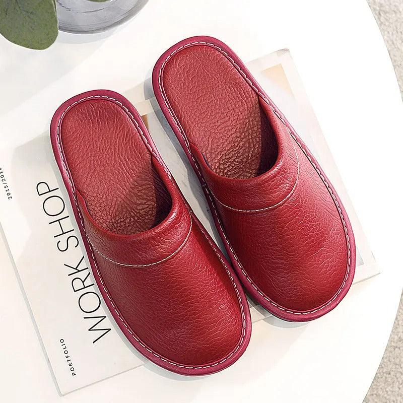 Mariano Pantofole Hombre en Piel – Zapatillas Elegantes, Calientes, Antideslizantes, Confort Invernal