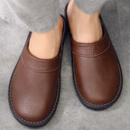 Mariano Chaussons Homme en Cuir – Mules Élégantes, Chaudes, Antidérapantes, Confort Hivernal
